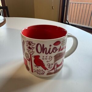 Ohio Themed Red and White Mug